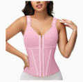 Mesh Waist Slimming Shapewear Corset – 3-Hook Closure, Breathable, Sizes S–2XL, Black