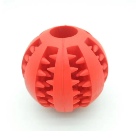 Interactive Slow Feeder Dog Ball – Food-Grade Rubber, Treat Dispensing, Dental Health, 3 Colors