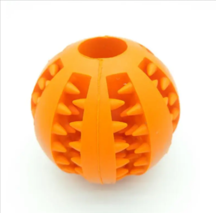 Interactive Slow Feeder Dog Ball – Food-Grade Rubber, Treat Dispensing, Dental Health, 3 Colors