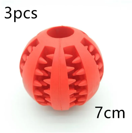 Interactive Slow Feeder Dog Ball – Food-Grade Rubber, Treat Dispensing, Dental Health, 3 Colors