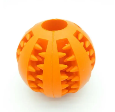 Interactive Slow Feeder Dog Ball – Food-Grade Rubber, Treat Dispensing, Dental Health, 3 Colors