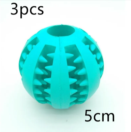 Interactive Slow Feeder Dog Ball – Food-Grade Rubber, Treat Dispensing, Dental Health, 3 Colors