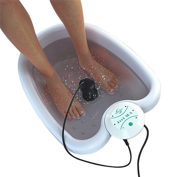 Portable Ion Foot Bath Massager – Bubble Soak, No Heating Required, Home & Travel