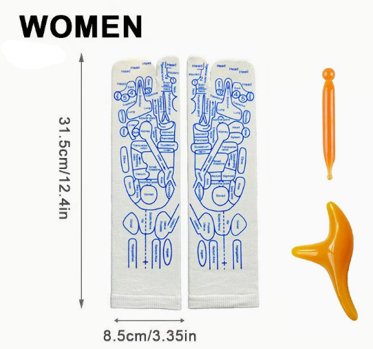 Reflexology Socks with Massage Tool (One Set)