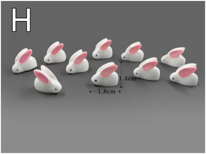 Mini Resin Animal Figurines for DIY Gardens & Terrariums – 8 Styles, Waterproof Micro-Landscape Decor