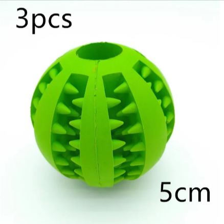 Interactive Slow Feeder Dog Ball – Food-Grade Rubber, Treat Dispensing, Dental Health, 3 Colors