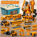 Magnetic Building Blocks Set for Kids – 35-Piece Engineering or Military Series, Ages 4–6