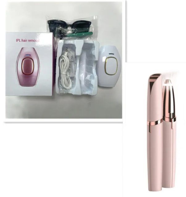 At-Home Laser Hair Removal System – 36W, Full Body, White/Black/Rose Gold, Universal Voltage