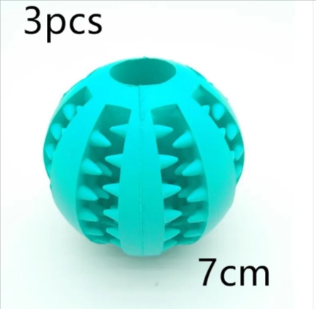 Interactive Slow Feeder Dog Ball – Food-Grade Rubber, Treat Dispensing, Dental Health, 3 Colors