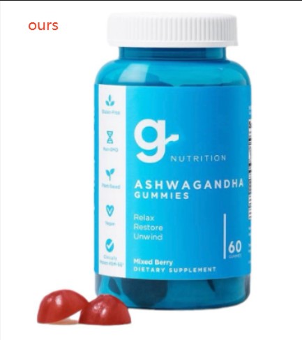 Calm Boost Ashwagandha Gummies – Stress Relief, Energy & Mood Support, 60 Count with Vitamins A, C & D