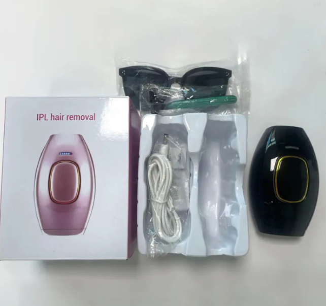 At-Home Laser Hair Removal System – 36W, Full Body, White/Black/Rose Gold, Universal Voltage