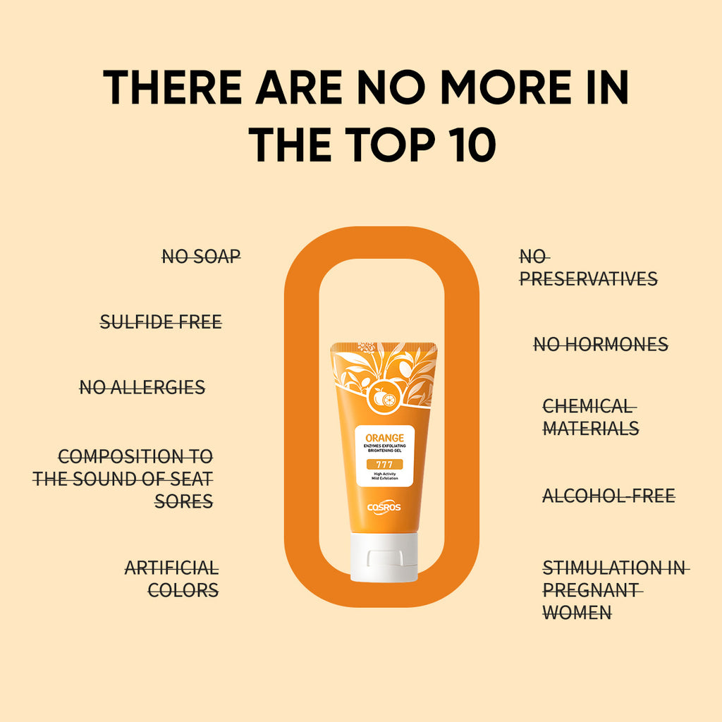 Orange Exfoliating & Whitening Gel 50g – Dead Skin Removal, Brightening Skincare