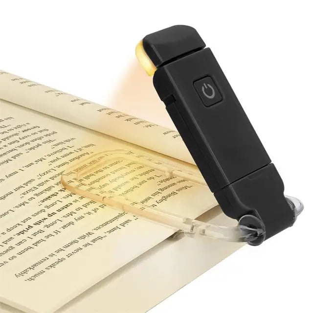 LED Clip-On Book Light – USB Rechargeable, Eye Protection, 9 Brightness Modes, 4 Colors