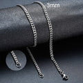Twisted Rope Figaro Chain Necklace for Men – Premium Stainless Steel, Cuban Style