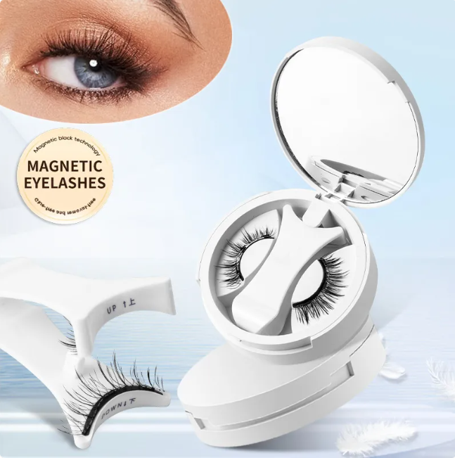 Magnetic Eyelashes Set – Glue-Free, Reusable, Natural Look, 7 Styles with Applicator