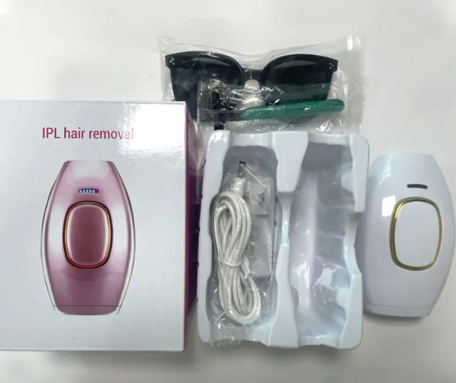 At-Home Laser Hair Removal System – 36W, Full Body, White/Black/Rose Gold, Universal Voltage
