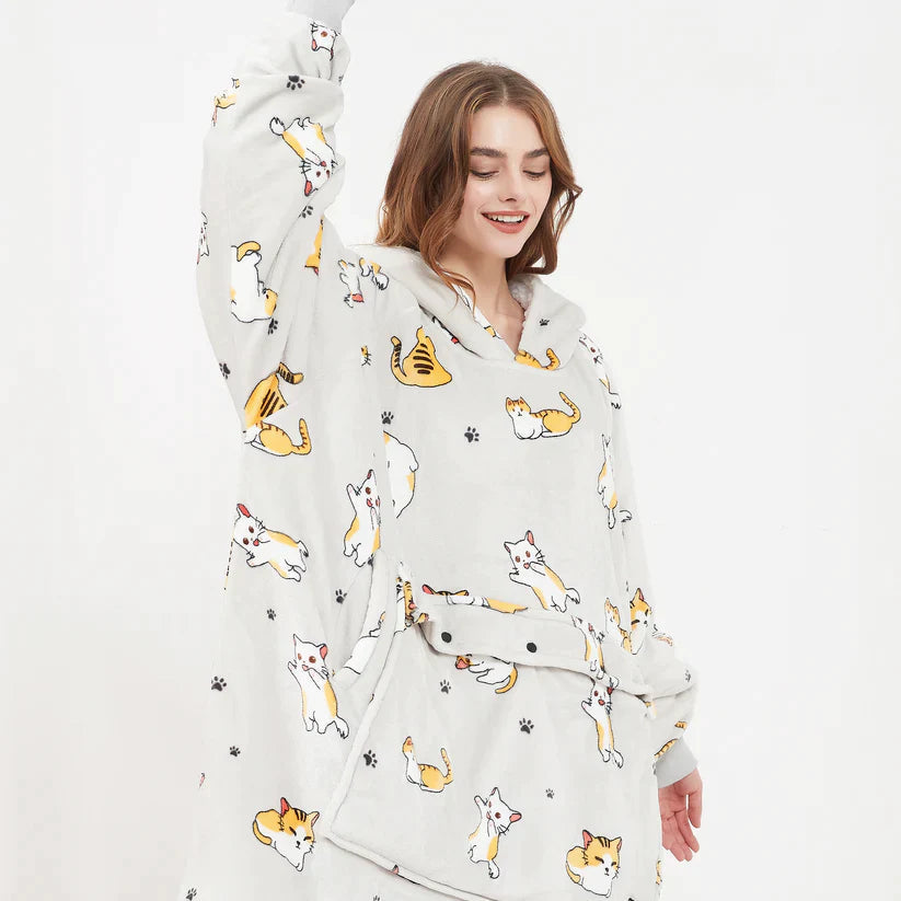 Heated Hoodie Blanket – Wearable Electric Blanket with Pockets, Adjustable Heat, Indoor & Outdoor
