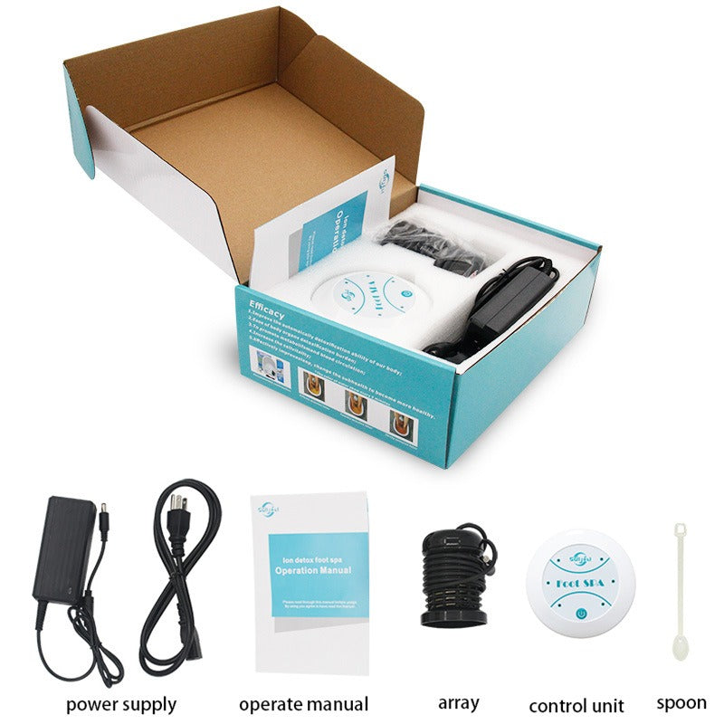 Portable Ion Foot Bath Massager – Bubble Soak, No Heating Required, Home & Travel