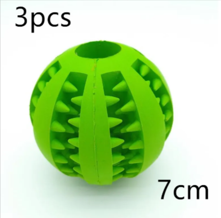 Interactive Slow Feeder Dog Ball – Food-Grade Rubber, Treat Dispensing, Dental Health, 3 Colors