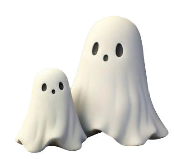 Halloween Ghost Resin Statue Ornament – Quirky Desk & Shelf Decor, 8.5cm