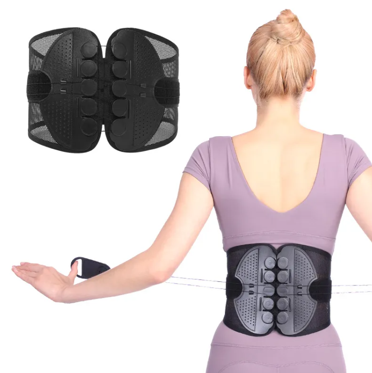 Double Pull Lumbar Support Belt – Adjustable Compression, Back Pain Relief, Posture Correction