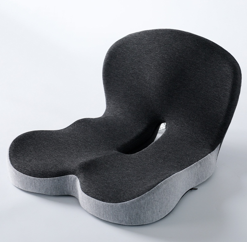 Memory Foam Ergonomic Seat Cushion – 44x42x32cm, Posture Support, Office & Car Use