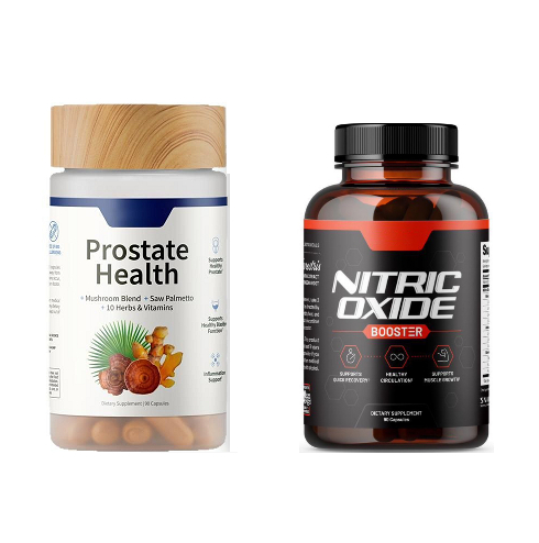 Nitric Oxide & Saw Palmetto Supplement Capsule Set – Energy, Circulation & Prostate Support