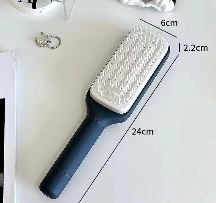 4-in-1 Self-Cleaning Hair Brush – Anti-Static, Scalable, Rotating, Massage & Detangling