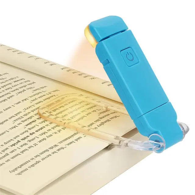 LED Clip-On Book Light – USB Rechargeable, Eye Protection, 9 Brightness Modes, 4 Colors