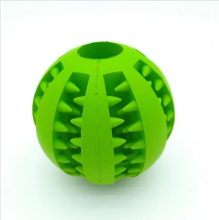 Interactive Slow Feeder Dog Ball – Food-Grade Rubber, Treat Dispensing, Dental Health, 3 Colors