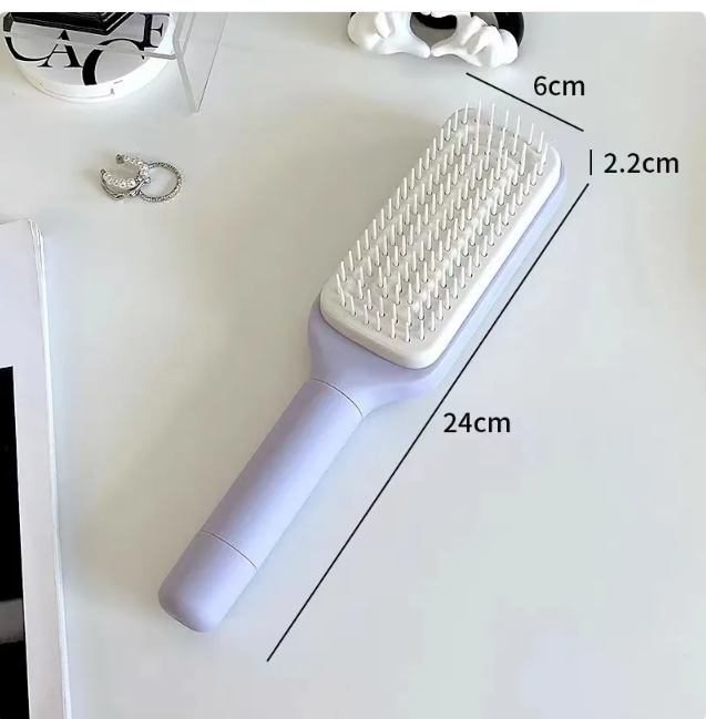 4-in-1 Self-Cleaning Hair Brush – Anti-Static, Scalable, Rotating, Massage & Detangling