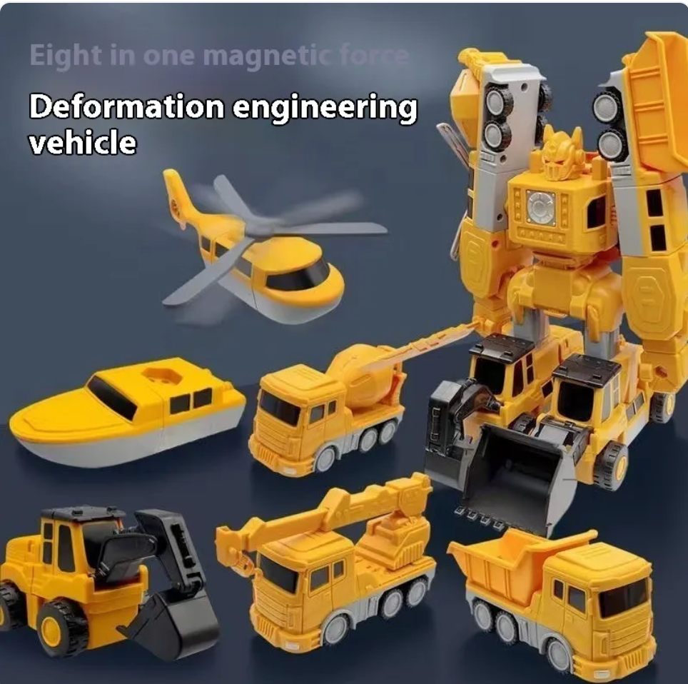Magnetic Building Blocks Set for Kids – 35-Piece Engineering or Military Series, Ages 4–6