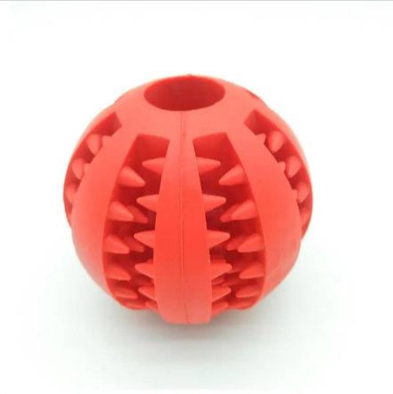 Interactive Slow Feeder Dog Ball – Food-Grade Rubber, Treat Dispensing, Dental Health, 3 Colors