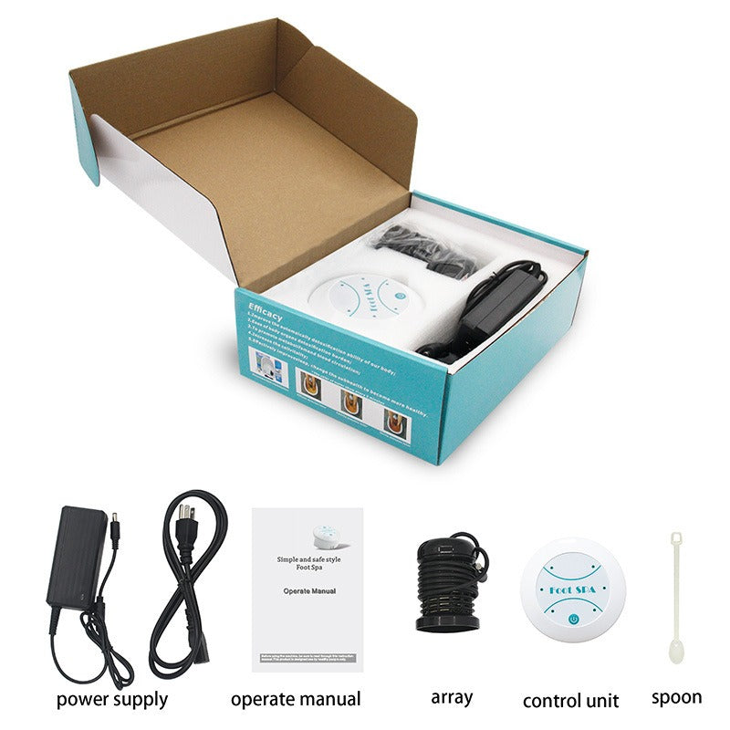 Portable Ion Foot Bath Massager – Bubble Soak, No Heating Required, Home & Travel