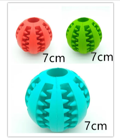 Interactive Slow Feeder Dog Ball – Food-Grade Rubber, Treat Dispensing, Dental Health, 3 Colors