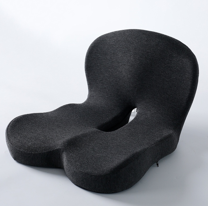 Memory Foam Ergonomic Seat Cushion – 44x42x32cm, Posture Support, Office & Car Use