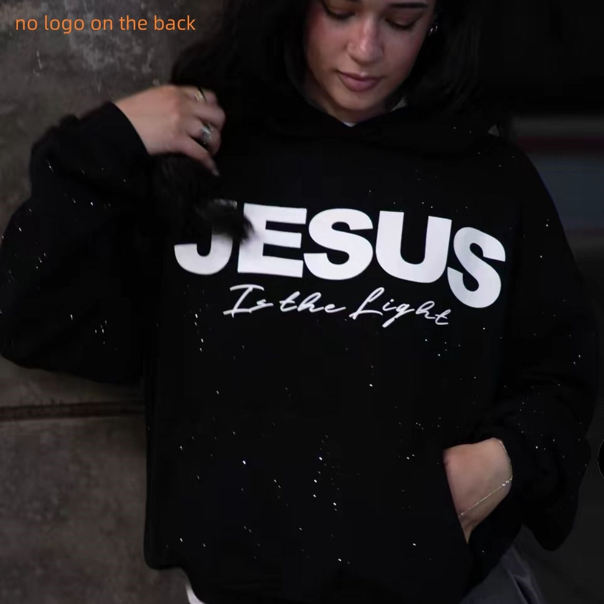 3D Print Pullover Hoodie Sweatshirt – Round Neck, Loose Fit, Patch Pockets, Multiple Sizes
