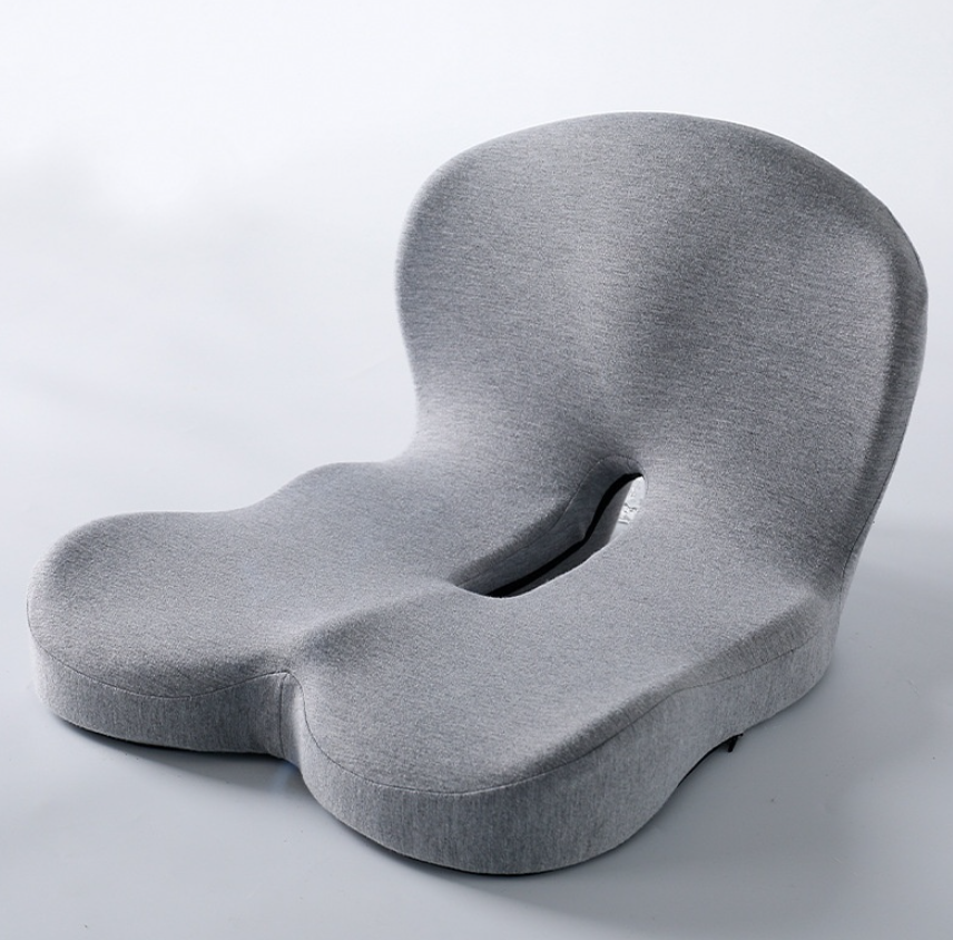 Memory Foam Ergonomic Seat Cushion – 44x42x32cm, Posture Support, Office & Car Use