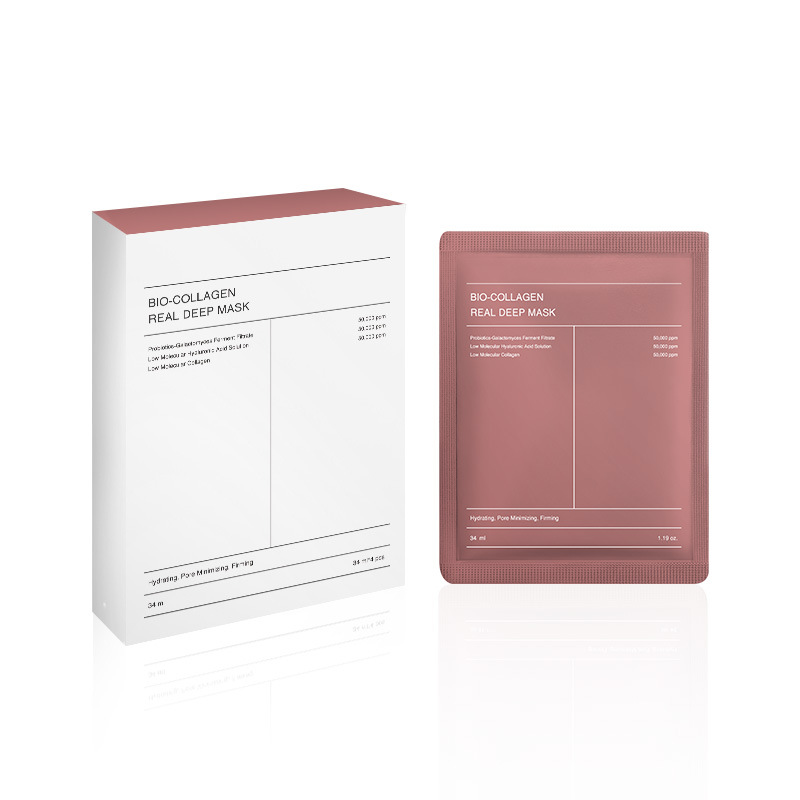 Bio-Collagen Deep Hydrating Face Mask – Anti-Aging, Firming, 4-Pack (28ml Each)