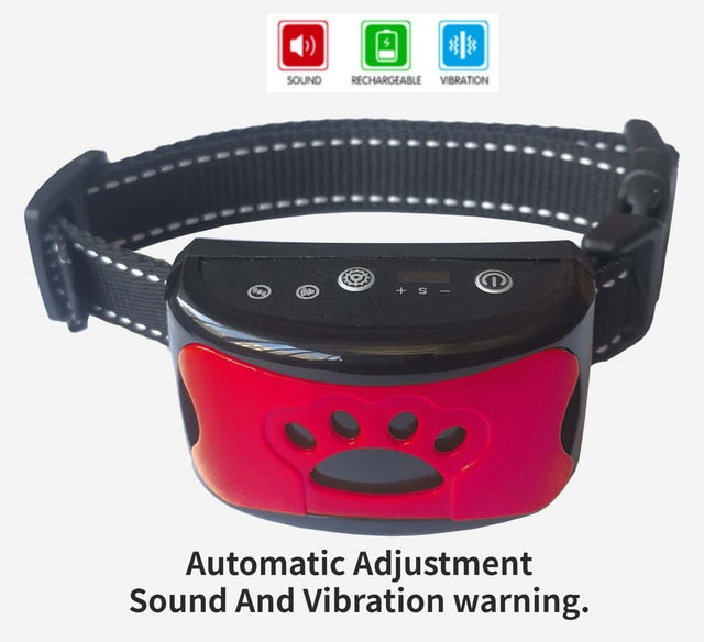 Ultrasonic Anti-Bark Dog Training Collar – USB Rechargeable, Humane, Vibration & Ultrasonic