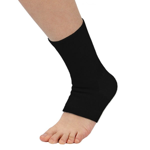 Elastic Sports Ankle Support Socks – Polyester & Spandex, Running & Fitness, Black & Grey
