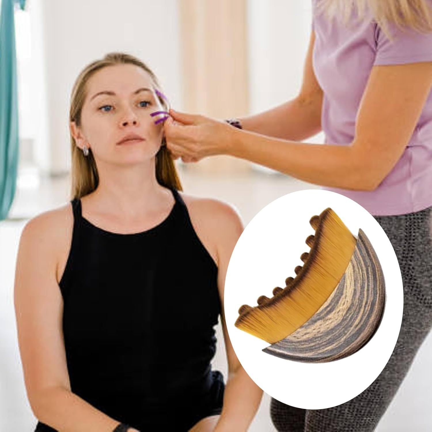 Facial Lymphatic Massage Brush – ABS Contouring Tool, Compact, with Optional Storage Box