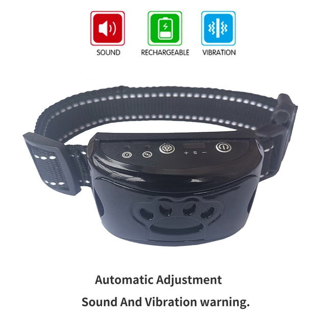 Ultrasonic Anti-Bark Dog Training Collar – USB Rechargeable, Humane, Vibration & Ultrasonic