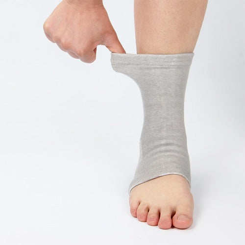 Elastic Sports Ankle Support Socks – Polyester & Spandex, Running & Fitness, Black & Grey