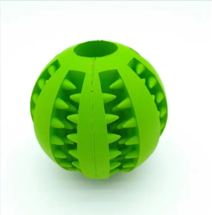 Interactive Slow Feeder Dog Ball – Food-Grade Rubber, Treat Dispensing, Dental Health, 3 Colors