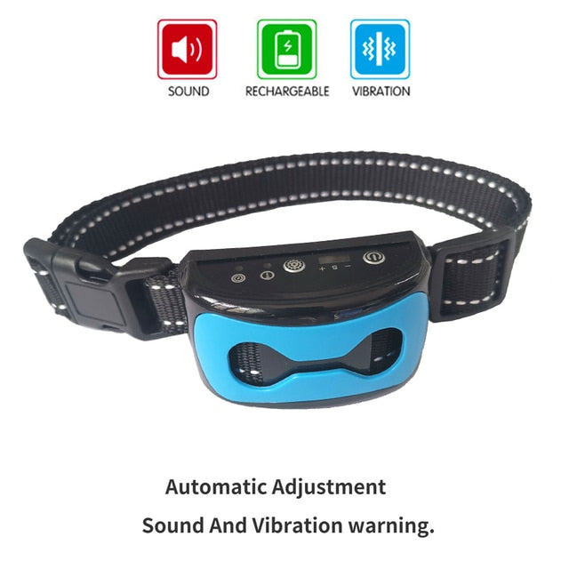 Ultrasonic Anti-Bark Dog Training Collar – USB Rechargeable, Humane, Vibration & Ultrasonic
