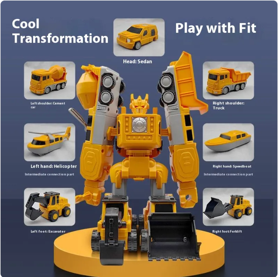 Magnetic Building Blocks Set for Kids – 35-Piece Engineering or Military Series, Ages 4–6
