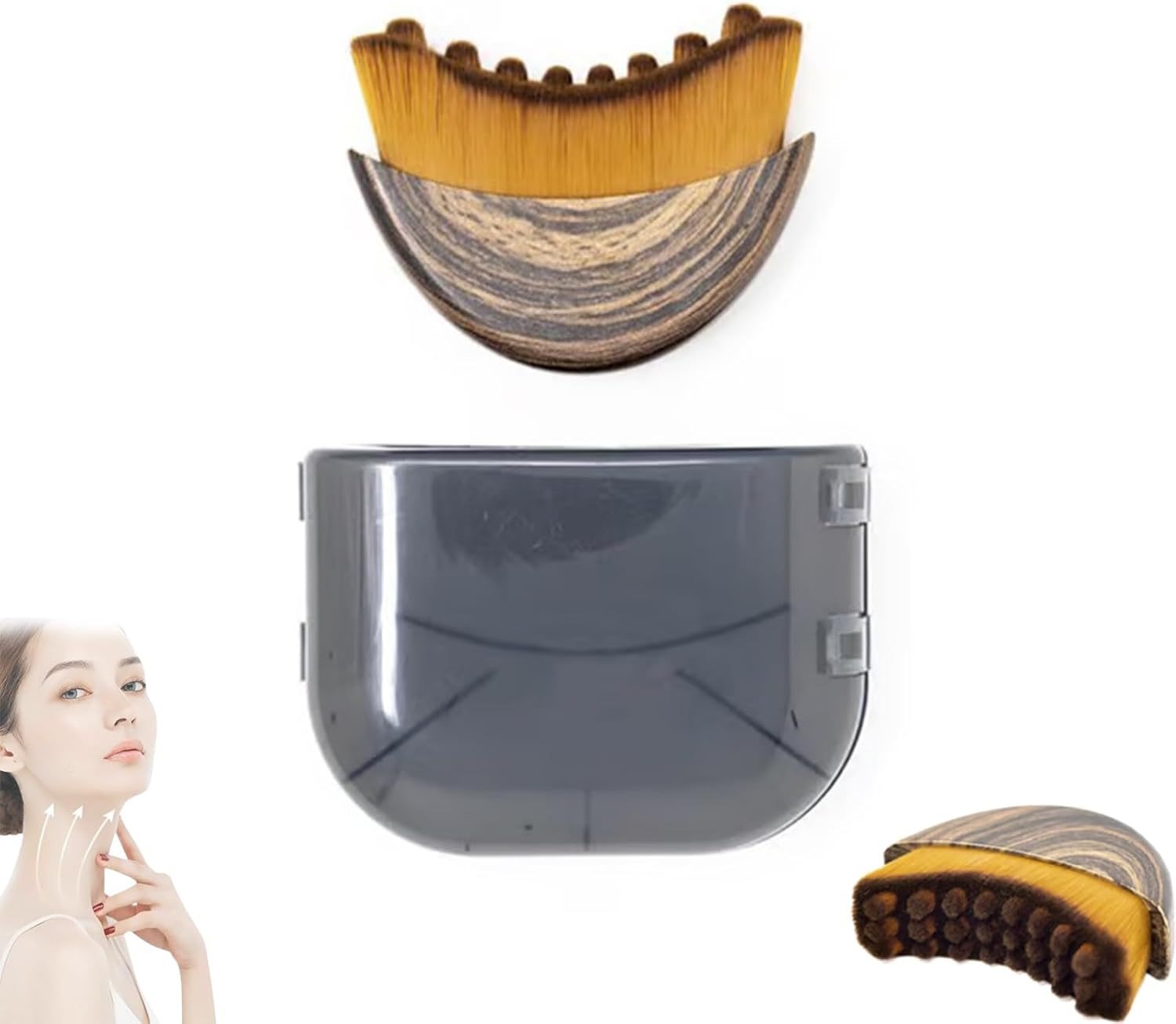 Facial Lymphatic Massage Brush – ABS Contouring Tool, Compact, with Optional Storage Box