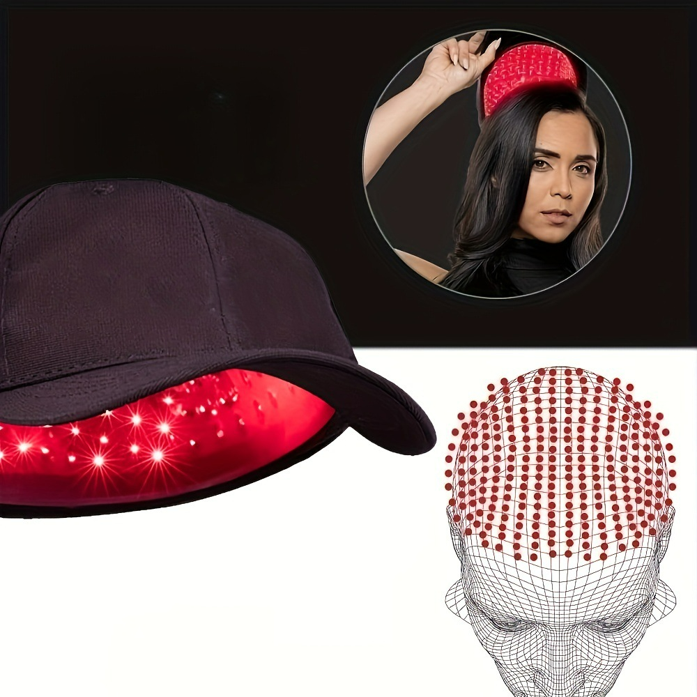Red Light Therapy Hair Growth Cap – 650nm LED, Portable, Scalp Stimulation & Hair Care