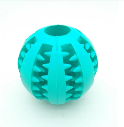 Interactive Slow Feeder Dog Ball – Food-Grade Rubber, Treat Dispensing, Dental Health, 3 Colors
